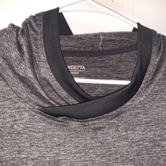 Mondetta Performance + Luxury Womens Heathered Gray Hooded Sweatshirt M - Picture 3 of 10